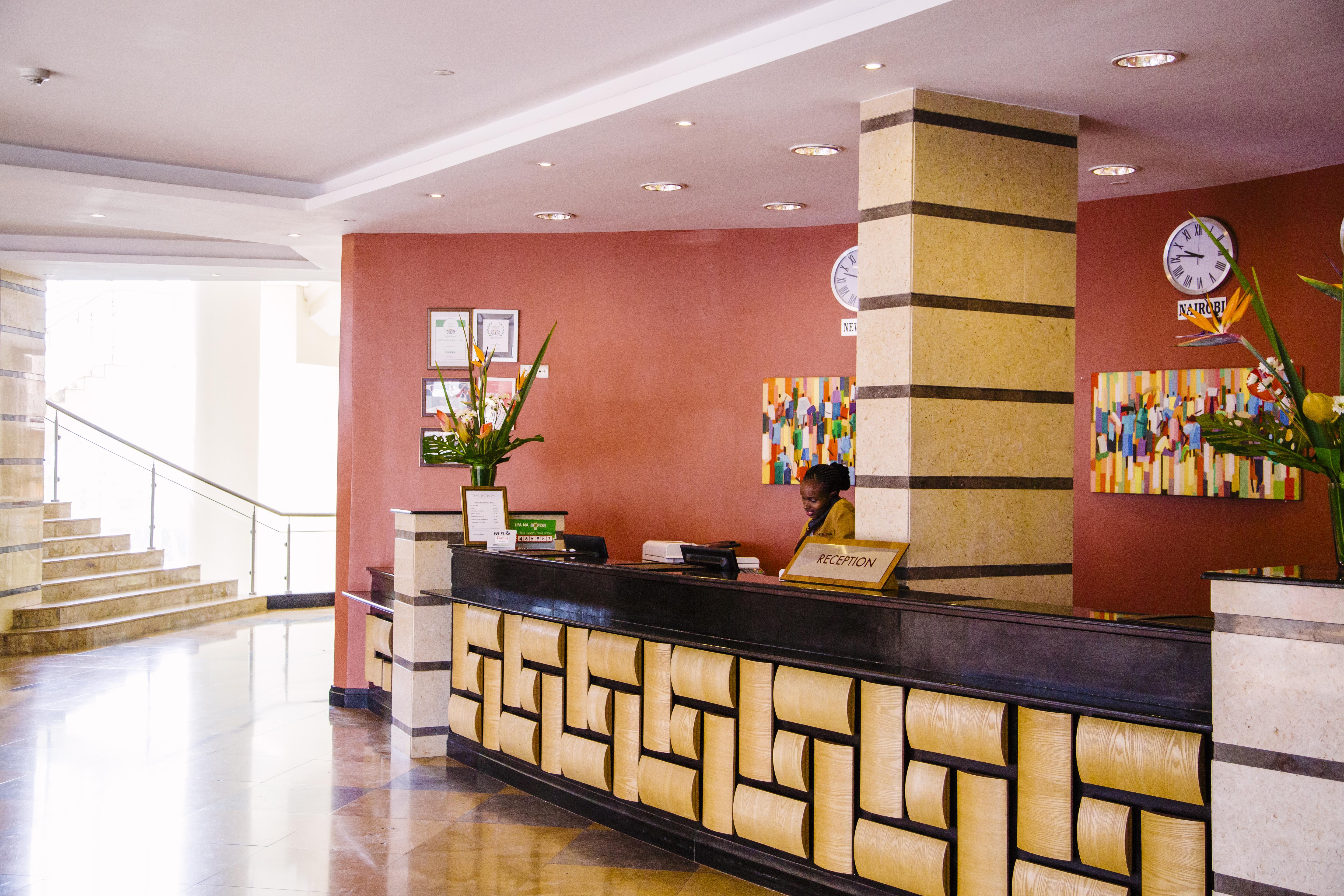 The Boma Nairobi Hotel Exterior photo The reception area of a hotel